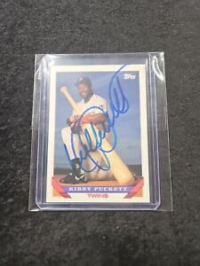 1993 Topps Kirby Puckett Twins #200 Autographed On Card No COA 