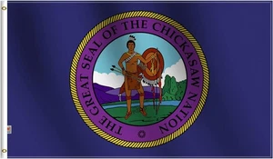 The Chickasaw Nation Flagge 3 x 5 Fuß groß, doppelseitig bedruckt glatt  - Bild 1 von 5