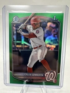 2025 Bowman Chrome 1st Bowman True Green Refractor Caleb Lomavita /99 BCP-120 - Picture 1 of 2