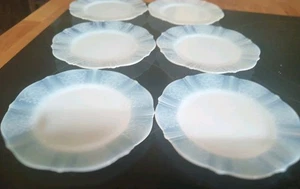 6 MacBeth-Evans American Sweetheart Opalesence 6 1/2" White Monax Plates 1930s - Picture 1 of 4