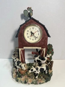 Cow Barn Clock 11 Inches Tall Works Fine 1078 - Picture 1 of 10