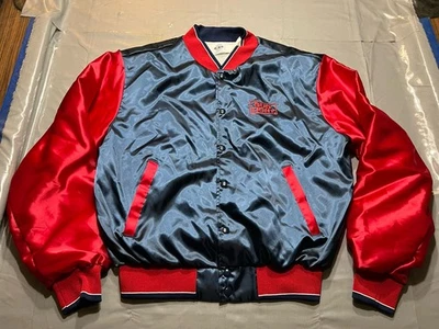 Vintage Bud Light Jacket Satin Beer Snap Button USA 80s Budweiser Mens M Fit - Image 1 of 4