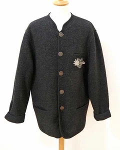 Litza Trachten Walk Jacke Grösse 54 Herren Schurwolle N958 - Picture 1 of 3