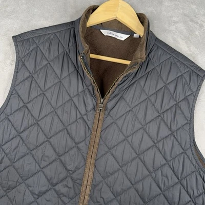 Chaleco Peter Millar Essex Aislado Para Hombres XL Negro Acolchado Viaje Bolsillos con Cremallera *Leer Foto 1 de 4