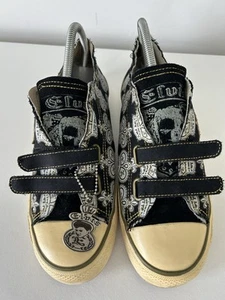 Vintage Elvis Presley Graceland Shoes canvas king Size 6.5 cream & Gold RARE - Picture 1 of 13