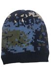 Lined Digital Blue Navy Tan Ski Camo Camouflage Stocking Lined Cap Hat Hunting