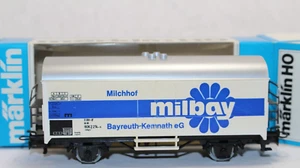 me1747, TOP RAR Alter Märklin Kühlwagen Milchhof Bayreuth-Kemnath eG Milbay SoM - Bild 1 von 16