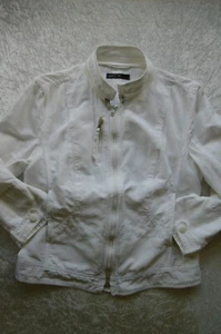 Jacke MARC CAIN schneeweiß langarm Gr M markante Reißverschlüsse Zustand + + - Bild 1 von 14