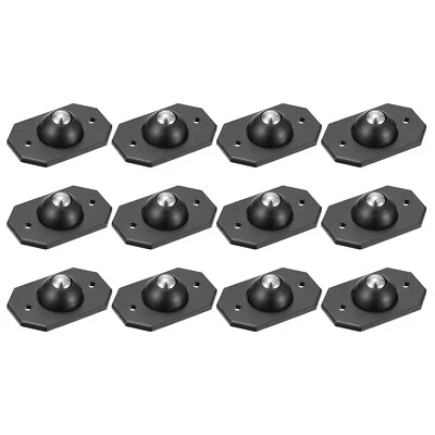 12x Selbstklebende Räder Mini Drehbar Lenkrollen 360° Drehung  Schwarz - Bild 1 von 4