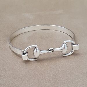 Snaffle Bit Cuff Bracelet silver, perfect Equestrian gift. Comes boxed