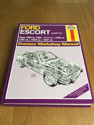 Haynes 686 Ford Escort Petrol 1980 - 1989  1100-1600cc Workshop Manual  - Image 1 of 3