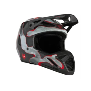 2024 Fox V1 Atlas Motocross Helmet Grey/Red - Picture 1 of 4