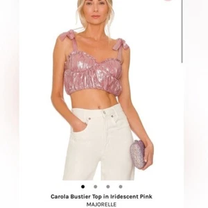 Revolve Majorelle Pink Iridescent Carola Bustier Top Size Medium - Picture 1 of 6