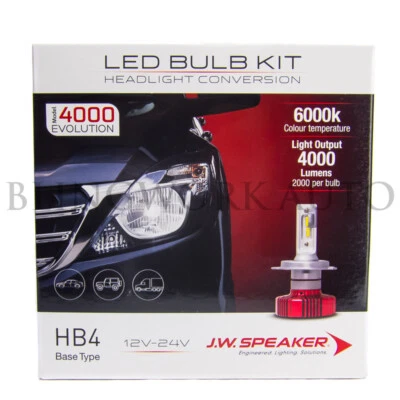 JW Speaker HB4 9006 LED 6000K Model 4000 EVOLUTION Headlight Conversion Kit  - Image 1 of 4