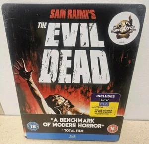 The Evil Dead (1982) UK Steelbook Blu Ray NEW & SEALED Sam Raimi Horror Import - Picture 1 of 6