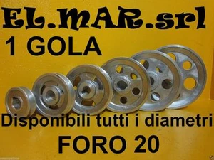 Puleggia Foro 20 mm 1 gola Sez. A TUTTI I DIAMETRI Motore elettrico compressore - Foto 1 di 1