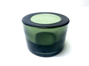 Glass Utopia Chunky Tealight Holder New Green Candles Meditation Bathroom Relax  - Picture 1 of 4