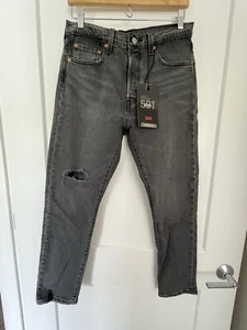 Levis Premium 501 Denim Jeans Skinny High Rise Distress Schwarz Grau Damen Neu mit Etikett - Bild 1 von 3