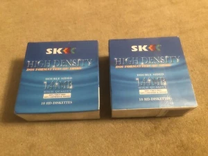20 vintage SK High Density HD 3.5" Double Sided Disketten versiegelter Box - Afbeelding 1 van 5