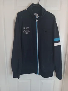 Giacca Parish Nation uomo 3XL blu navy full zip hip hop S06 - Foto 1 di 18