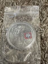 US Army 82nd Airborne Division Challenge Silver Coin, Combat Jump, US Army