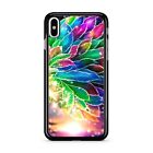 For Apple iPhone 5 SE 6 7 8 XS Plus Rugged Case Feathers Print