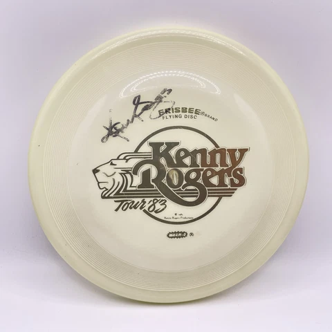 Kenny Rogers Signed Autographed Wham-o Frisbee from 1983 Concert Tour Cover
