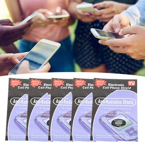 5Pcs  2 In 1 5G EMF Protection Cell Phone Stickers Anti Radiation Stickers - Zdjęcie 1 z 12