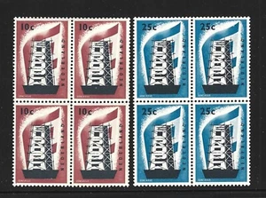 NETHERLANDS – 1956 – EUROPA ISSUE – Sc #368-369 – SET OF 2 - BLOCKS OF 4 - MNH - Picture 1 of 2