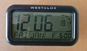Westclox Digital Alarm Clock, Date, Snooze & Night Light. Batteries not Include  - Picture 1 of 4