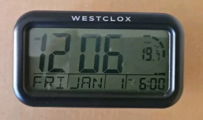Westclox Digital Alarm Clock, Date, Snooze & Night Light. Batteries not Include  - Image 1 of 4