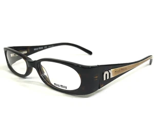 Miu Miu Petite Eyeglasses Frames VMU15D 8AK-1O1 Dark Brown Tortoise 49-16-135