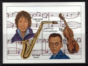 Grenada 1989 music - art souvenir sheet MNH - Picture 1 of 1