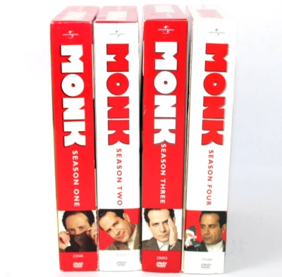 Monk TV Show Seasons 1 2 3 4 Lot: 1-4 Series Detective Tony Shalhoub EXCELLENT - Image 1 of 4