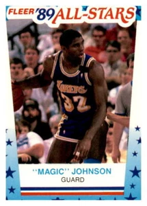 Pegatinas Magic Johnson 1989 Fleer #5 casi nuevo - Imagen 1 de 2