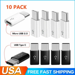 10pack USB-C USB 3.1 Type C Male to Micro USB Female Adapter Converter Connector - Picture 1 of 16