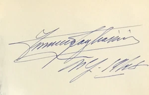 FERRUCCIO TAGLIAVINI SIGNED CARD ITALIAN OPERATIC LYRIC TENOR DECEASED COA - Picture 1 of 4