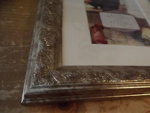 NEW MCS Industries PHOTO FRAME embossed champagne gold & silver 8X10 matted 5X7" - Picture 1 of 7