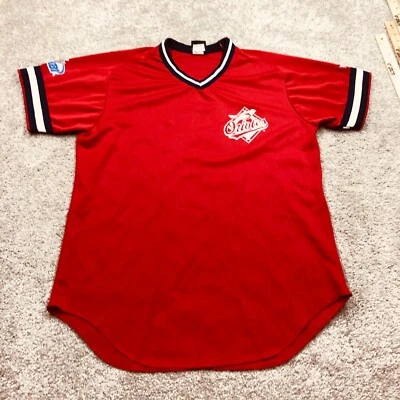 Baltimore Orioles Wilson Mens XL Red USA MADE Vintage MLB Baseball V NECK y2k 90 - Image 1 of 4