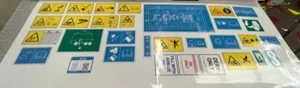 Articulated Dump Truck Dumper Warning Safety Stickers / decals set - Picture 1 of 1