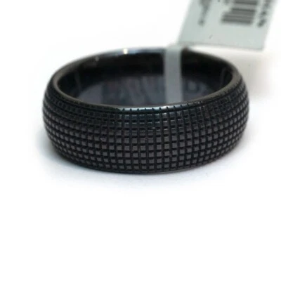 DAVID YURMAN New Men's 8mm Sky Band Ring in Black Titanium Size 10 - Image 1 of 4