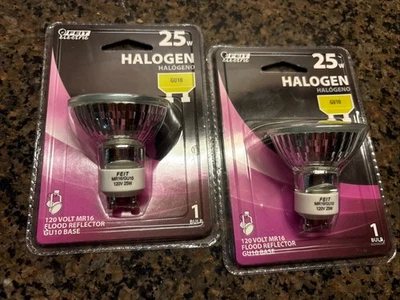 *NEW* Feit Electric 25 Watt Frosted Flood Reflector GU10 (2Bulbs) 120 Volts - Image 1 of 4