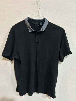 Perry Ellis Men's Short Sleeve Shirt Black Size XL Pima cotton  - Image 1 of 4