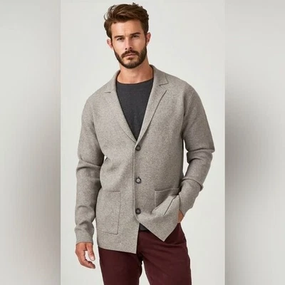 Blazer gris brillante 7 Diamonds para hombre - talla grande puntada fija nueva con etiquetas Foto 1 de 4