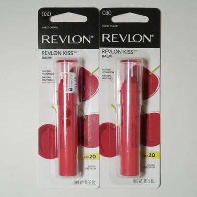 Set of 2 Revlon Kiss Balm Sweet Cherry #030 Broad Spectrum SPF 20 0.09 oz. - Image 1 of 4