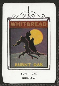 WHITBREAD-INN SIGNS 5. SERIE 1955 (KARTE) - #09 - BURNT OAK - GILLINGHAM  - Bild 1 von 2