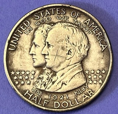 1921 Alabama Centennial Commemorative Silver Half Dollar - Image 1 of 2
