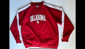 Oklahoma University Sooners windbreaker pull over embroidery 42/44 SIZE L - Picture 1 of 5