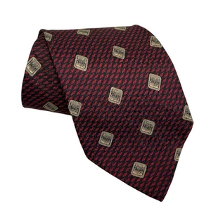 Giorgio Armani Cravatte Red Geometric Silk Men's Necktie Made in Italy - Picture 1 of 7