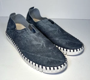 Ilse Jacobsen Womens Perforated Light Blue Slip-On Sneaker Size EU 37 US 6.5-7 - Picture 1 of 11
